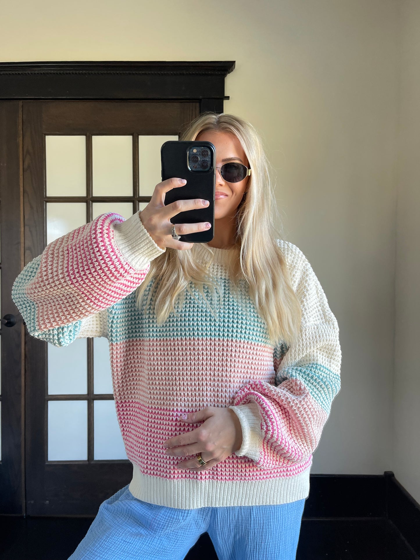 Color Block Knit Sweater