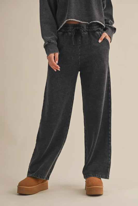 Denim Washed Sweats - Charcoal