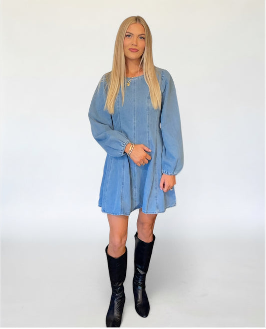 Mineral Washed Denim Dress