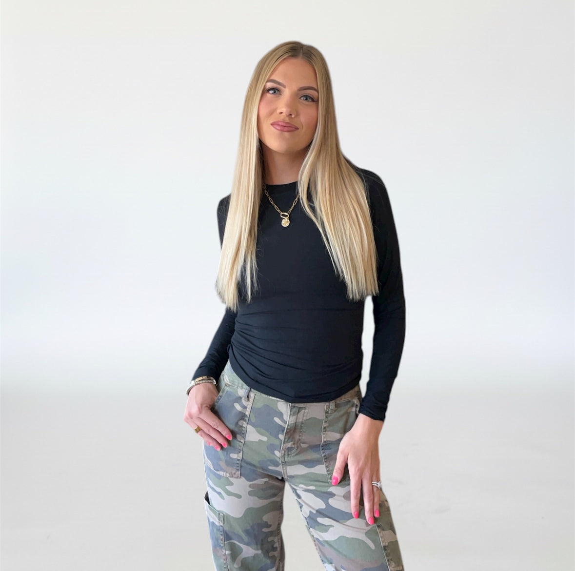 Soft Knit Black Long Sleeve