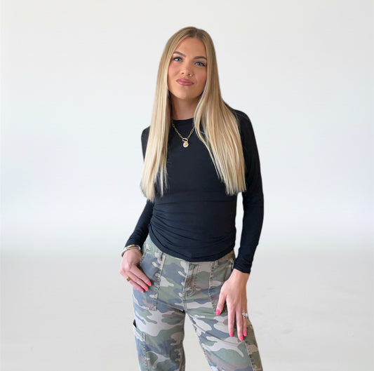 Soft Knit Black Long Sleeve