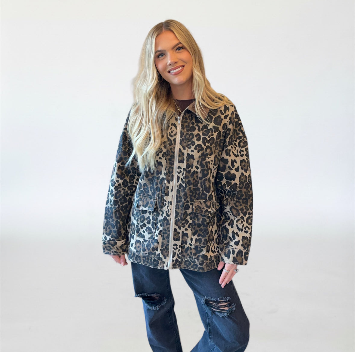 Leopard Washed Jacket