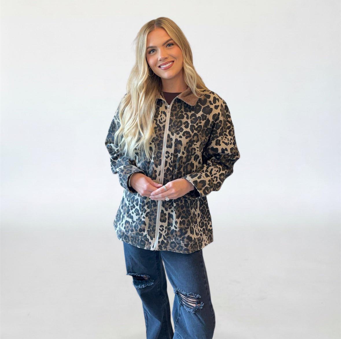 Leopard Washed Jacket